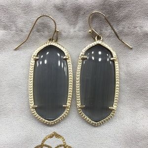 Kendra Scott Slate cats eye Elle earrings